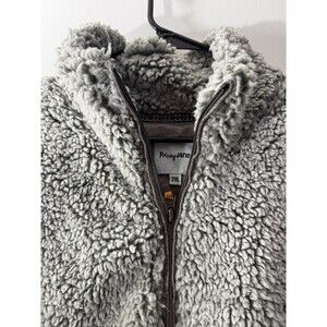 Prissy Jane Sherpa Fleece Gray Zip Up Vest Women's Plus 2X Outdoors Earthy